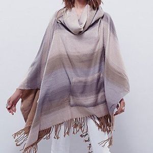 Free People Desert Dream Cowl Poncho OS